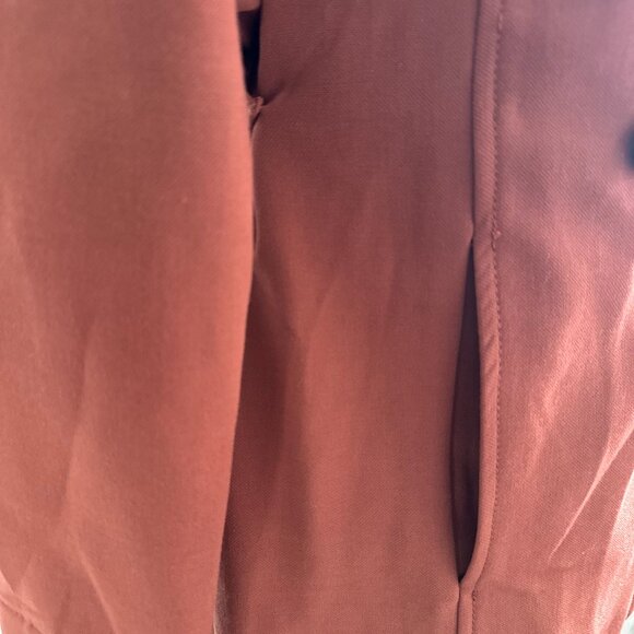 🧥 Abercrombie & Fitch Rust Red Trench Coat – Size Small - Picture 9 of 12